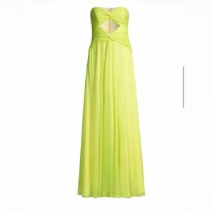 Likely Strapless Lime Dress Clea gown